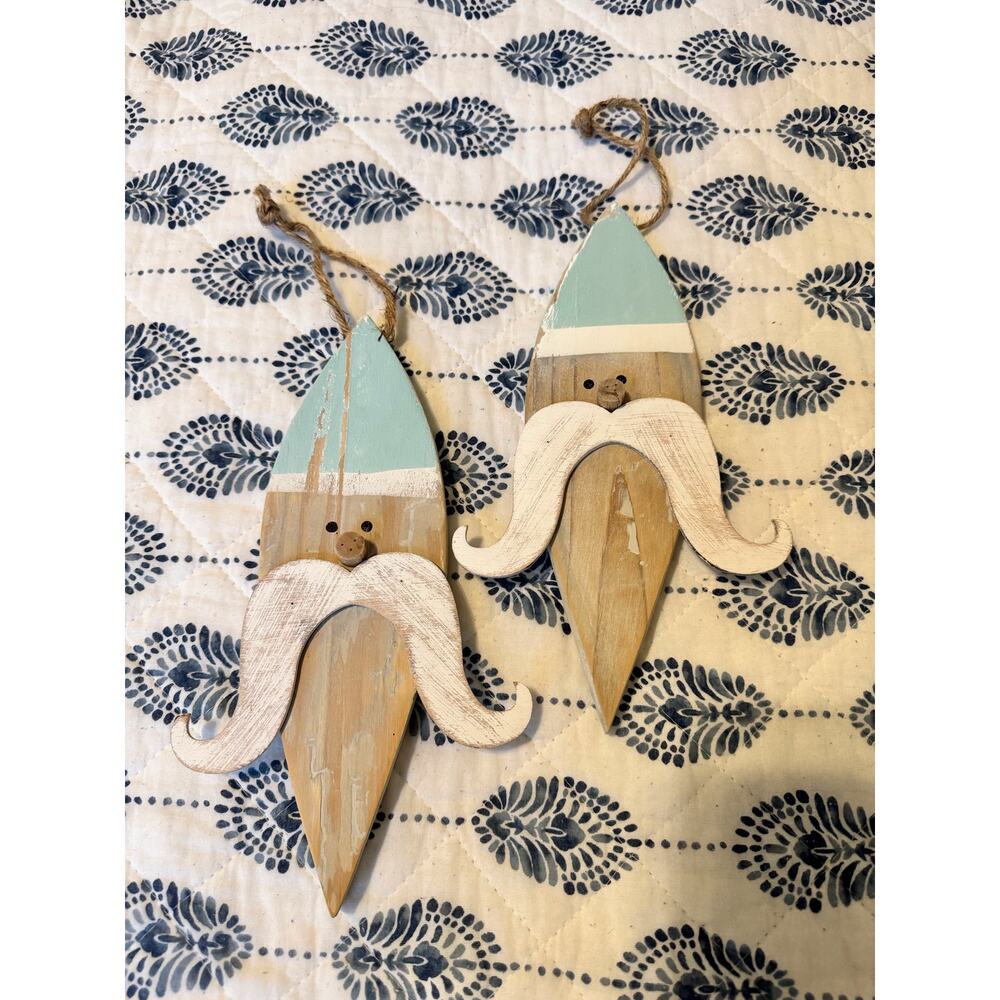 Wooden Santa Decor Set of 2